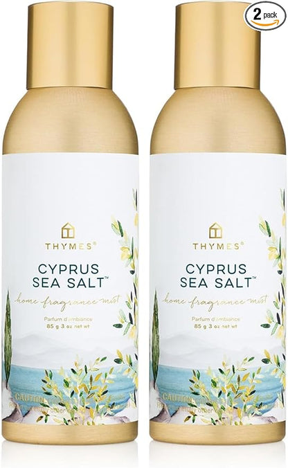 Thymes Cyprus Sea Salt Home Fragrance Mist (3.0 oz) (Pack of 2)
