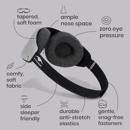 Manta Sleep Pro & Slim Duo - Manta Slim Sleep Mask + Manta Pro Sleep Mask - 100% Total Blackout, Fully Adjustable, Zero Eye Pressure Eye Mask for Sleeping, Travels and Nap