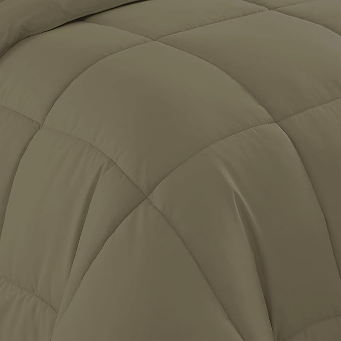 King Size Comforter Set with Sheets - 7-Piece Bedding Collection - 1 Comforter, 1 Fitted Sheet, 1 Flat, 4 Pillowcases - Deep Pocket - Soft & Breathable Premium Quality - Ideal for All Seasons, Sage