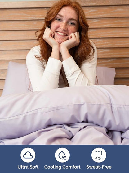 Extra Deep Twin Sheet Set - 4 Piece Breathable and Cooling Sheets - Hotel Luxury Bedding for Women, Men, Kids & Teens - Easy & Secure Fit - Soft and Wrinkle Free - Extra Deep Pockets - Light Lavender