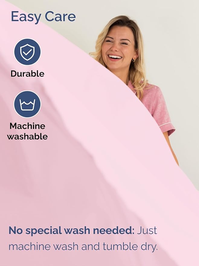 Extra Deep Twin Sheet Set - 4 Piece Breathable and Cooling Sheets - Hotel Luxury Bedding for Women, Men, Kids & Teens - Easy & Secure Fit - Soft, Wrinkle Free & Comfy - Extra Deep Pockets - Light Pink