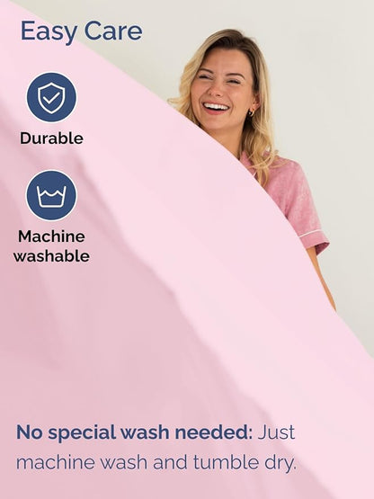 Extra Deep Twin Sheet Set - 4 Piece Breathable and Cooling Sheets - Hotel Luxury Bedding for Women, Men, Kids & Teens - Easy & Secure Fit - Soft, Wrinkle Free & Comfy - Extra Deep Pockets - Light Pink