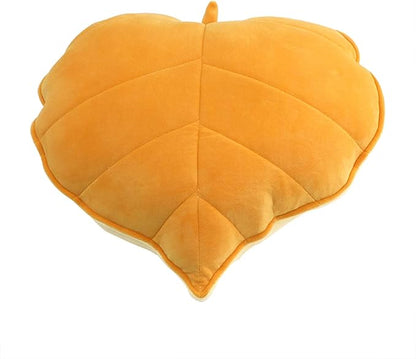 Cyprinus Carpio 3D Leaf Shape Household Pillow Cushion Sofa Lumbar Pillow Household Throw Pillow Decoration 20 * 20 Inch (Pale Gold)