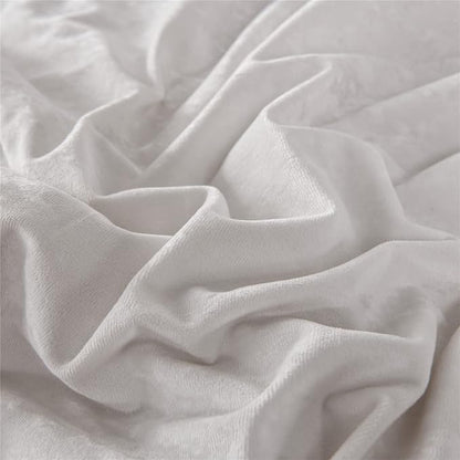 Sunshine Nicole Distressed Velvet Comforter Set, Distressed Velvet Face and Brushed Solid Microfiber Reverse, with Light Weight Soft Poly Fill, 5 Pieces Light Ivory, King