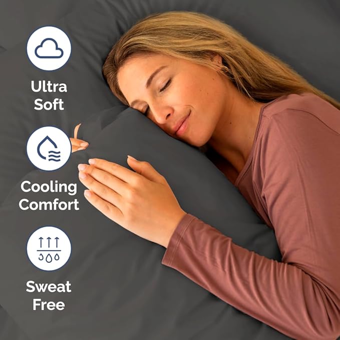 Short Queen RV Size 4 Piece Sheet Set - Comfy Breathable & Cooling Bed Sheets Set - Hotel Luxury Bedding for Women, Men, Kids, Teens, Boys & Girls - Deep Pockets & Wrinkle Free - Oeko-Tex - Charcoal