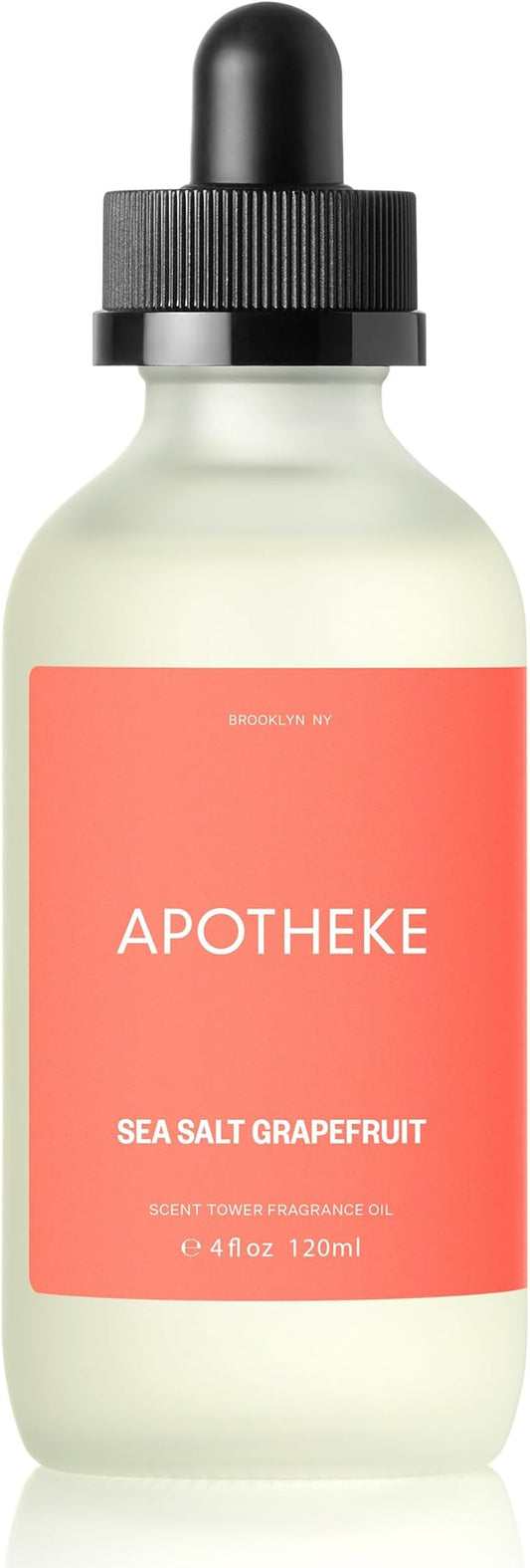 Apotheke Scent Tower Aromatherapy Diffuser Fragrance Refill, Sea Salt Grapefruit (120 ml) - Long-Lasting Perfume-Grade Essential Oil for Clean & Fresh Home, Office, Hotel & Large Rooms