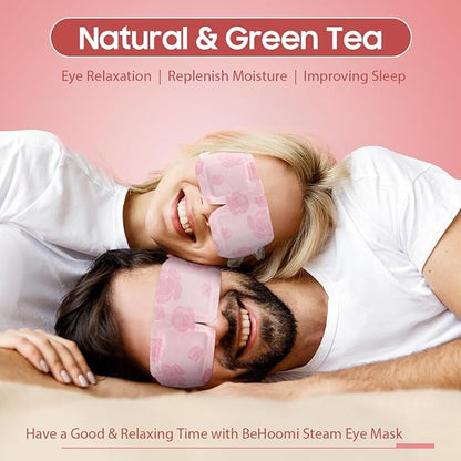 30Packs Steam Eye Mask, Heated Eye Mask Warm Compress for Eyes, Self Heating Disposable Steam Mask for Home Sleep, Spa, Travel Essentials & Relaxation Gifts, Stocking Stuffers (Rose)