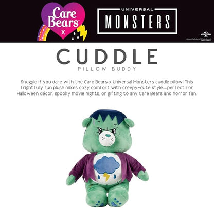 Care Bears x Universal Monsters Grumpy Bear Frankenstein Monsters Halloween Bedding Super Soft Cozy Decorative Cuddle Pillow, (Officially Licensed Product) by Franco Collectibles