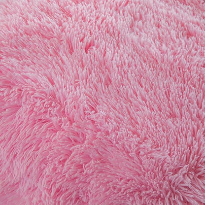 chovy Faux Fur Plush Light Pink Comforter Sets Twin/Full Size - Ultra Soft Shaggy Flannel Velvet Fluffy Fuzzy 3PC Bedding Set （Comforter x 1 Pillowcases x 2）