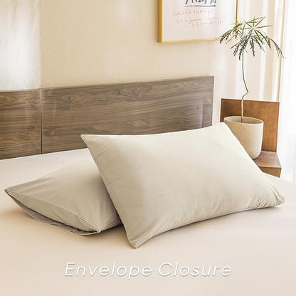 CozyTide Wheat Comforter Set for Queen Bed(90x90 Inch), 3 Pieces Cotton Bedding Comforters & Sets, Soft Solid Lightweight Fluffy Queen Bedding Set for All Season