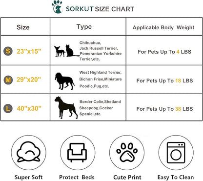 1 Pack 3 Puppy Blankets Super Soft Warm Sleep Mat Grey Cute Print Blanket Fluffy Fleece Pet Blanket Flannel Throw Dog Blankets for Small Dogs Puppy Dogs Fluffy Cats,Love-Large(40"x30")