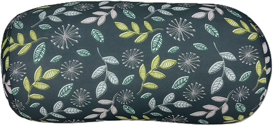 Bookishbunny Microbead Cylinder Bolster Roll Pillow 13" x 7" Various Patterns (LeavesDarkSage)