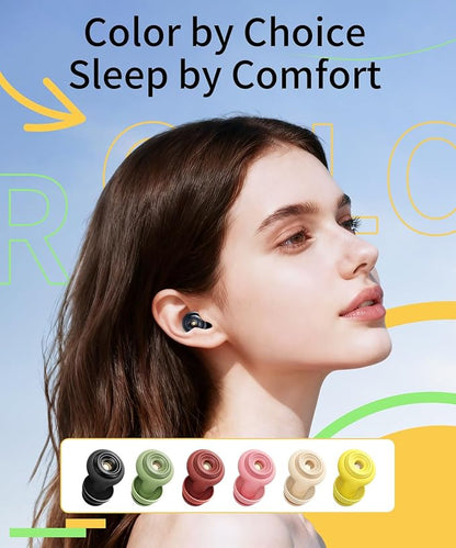 Ear Plugs for Sleeping 45dB Reusable Noise Cancelling Ear Plugs with 8 Eartips and Travel Case for Concerts, Snoring, Travel, Study Sleeping earplugs(Black)