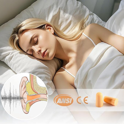 10Pairs Foam Earplugs, Noise Cancelling Ear Plugs for Sleeping Hearing Protection for Shooting Range, Work, Travel,Concert
