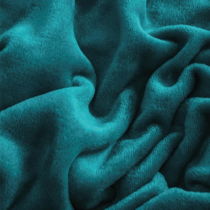 BEDELITE Flannel Sheets King Size Teal - Super Soft Fleece Sheets Set Fluffy Extra Plush, 4 Piece(Include Fitted Sheet, Flat Sheet, 2 Pillowcases)