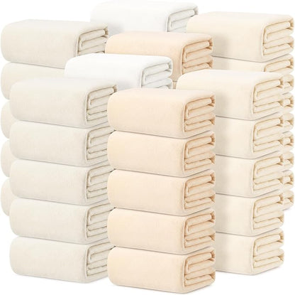 Kinlop Fleece Blanket Bulk 60 x 50 Inch Soft Lightweight Fleece Cozy Blanket Warm Throw Plush Pet Throw for Bed Couch Sofa Home Office Wedding Gifts Travel Camping(Beige Tones)