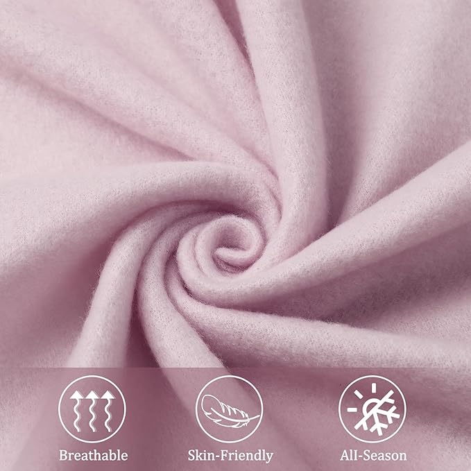 Kinlop Fleece Blanket Bulk 60 x 50 Inch Soft Lightweight Fleece Cozy Blanket Warm Throw Plush Pet Throw for Bed Couch Sofa Home Office Wedding Gifts Travel Camping(Taro Purple)