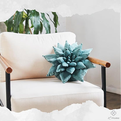 3D Mist Green Plant-Inspired Pillow | Large 17 Inch Plant Pillow | Cute Decorative Throw Pillow | Soft Plush Decorative Cushion | Plush Cushions for Bedroom and Home Decoration