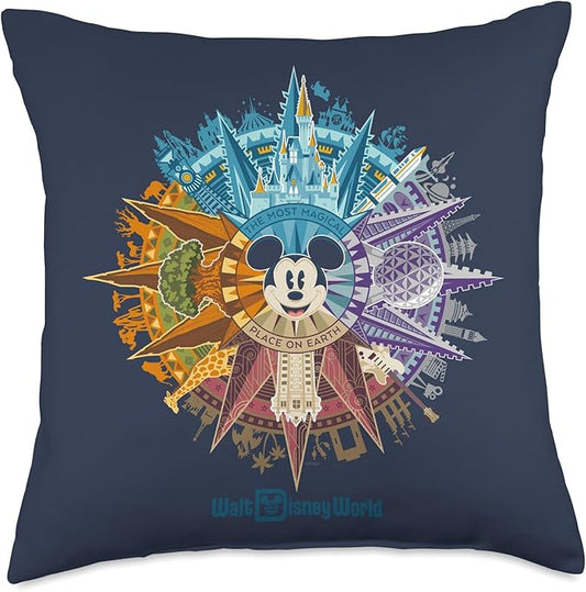 Walt Disney World 50th Anniversary Mickey Mouse Throw Pillow