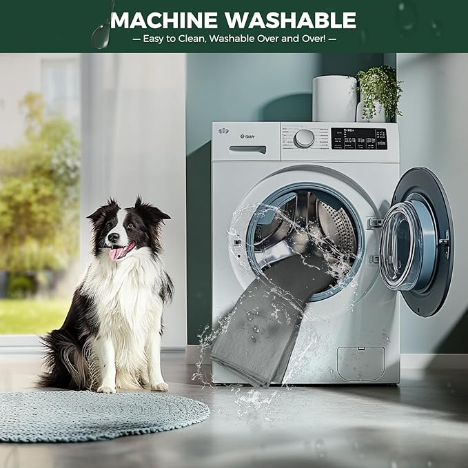 FXW Washable Pee Pads for Dogs, Puppy Pads with Super Absorbent, Specifically Designed for FXW Rollick/Homeplus 32inch 6 Panels Dog Playpen, 43" x 71" Rectangle, Gray, 1 Pack