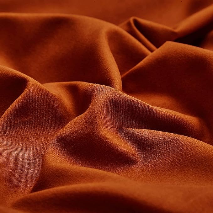 KAREVER Rust Comforter Sets Burnt Orange Bedding Set Cal King Reddish Caramel Color Terracotta Bed Set 3 Pieces Women Lightweight Solid Burnt Orange Color Blanket Rust Quilts Breathable Bed Comforter