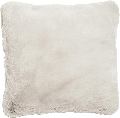 UnHide Squish - Faux Fur Pillow - Extra Soft Throw Pillow - Square Shaped Pillow, Polyester Fill - Machine Washable - Perfect for Living Room, Bedroom, or Guest Room - 20” x 20” - Snow White