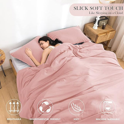 COTTEBED Super Soft Light Pink King Size Comforter Set Clearance Bed, Lightweight Cozy Fuzzy Fluffy Bedding Down Comforter Sets and PilowSham for Women All Season Use - Blush Pink,King/California King