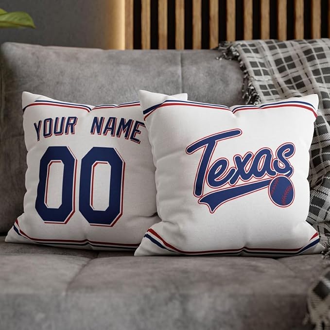 ANTKING Texas Throw Pillow Custom Name and Number for Men Women Boy Personalized Gift