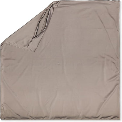 PILLOWY 18"x18" Throw Pillowcases (Cover Only) - 85/15 Nylon, Spandex - Luxurious, Silky, Stretchy & Soft - 1Pcs Solid Color - A Perfect Choice for Couch Chairs Sofa Bed Adult/Kids Bedroom, Stone Grey