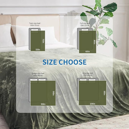 Guohaoi Cooling Blanket for HotSleepers - Arc-Chill Q-Max >0.5 Cool Fiber, 100% Oeko-Tex Certified, Summer Lightweight Throw Blanket, Absorbs Heat to Keep Body Cool for Night Sweats(90x90 Green)