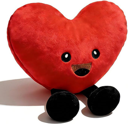 Valentine's Day Heart Pillow,Cute Red Heart Pillow Plush,Fluffy Decorative Heart Throw Pillow,Valentines Day Gifts for Her,Heart Plush for Girl Friends Birthday Mother's Day(15 Inches)