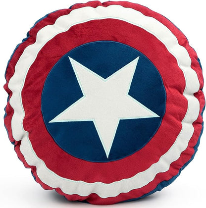 Jay Franco Marvel Avengers Captain America's Shield Shaped Decorative Pillow - Kids Super Soft Throw Plush Pillow - Measures 16 Inches (Official Marvel Product)