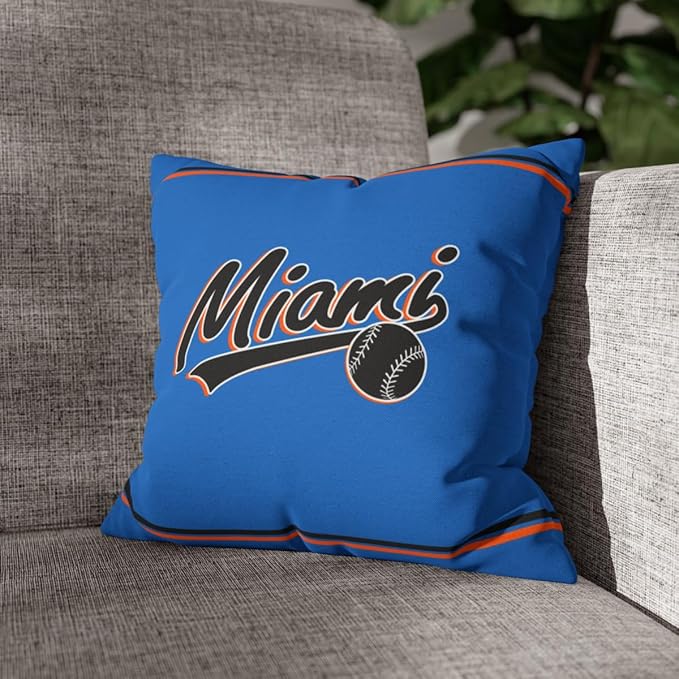 ANTKING Miami Throw Pillow 2 Packs Custom Name and Number for Men Women Boy Personalized Gifts