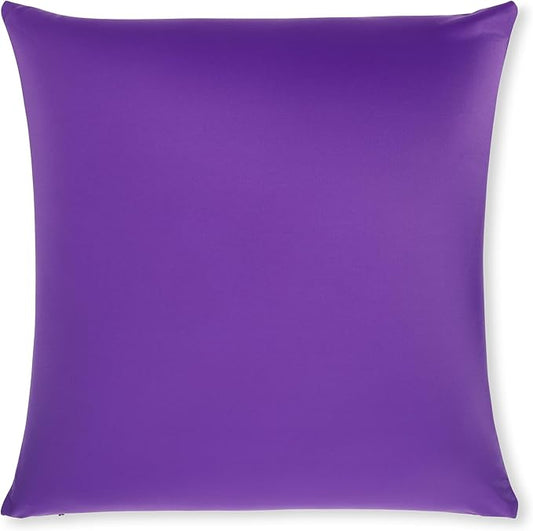 PILLOWY 16" x 16" Throw Pillow - Dark Lavendar: 1 PCS Luxurious Premium Microbead Pillow With 85/15 Nylon/Spandex Fabric. Forever Fluffy, Outstanding Beauty & Support. Silky, Soft & Beyond Comfortable