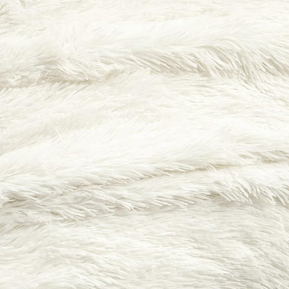Lush Decor Emma Faux Fur Comforter 2 Piece Set Twin XL Ivory - Dorm Bedding Twin XL Comforter - Cream Comforters - College Dorm Essentials