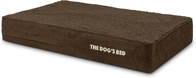 The Dog’s Bed Orthopedic Memory Foam Dog Bed Mattress, Plush Fabric, Brown Plush, L, 6-Inch