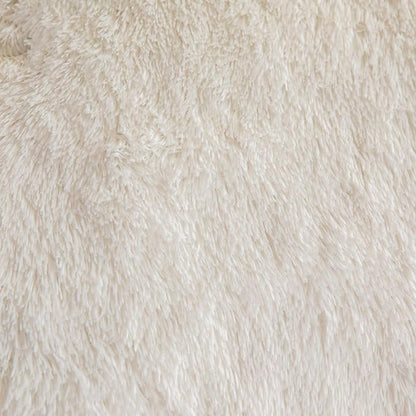 chovy Faux Fur Plush White Comforter Sets King - Ultra Soft Shaggy Flannel Velvet Fluffy Fuzzy 3PC Bedding Set （Comforter x 1 Pillowcases x 2）
