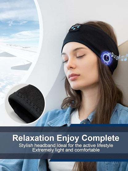Lullaband Bluetooth Headband, Sleep Headphones for Side Sleepers, Sleeping Headphones Comfortable Headband with Thin Speaker Microphone Handsfree Gift