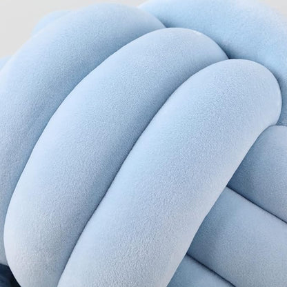 Petrella Knot Pillows Ball Round Throw Pillows Home Decor Cushion Decorative Aesthetic Throw Pillows，ice Blue 11inch