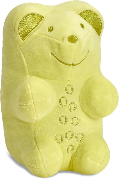iscream Haribo Gummi Bear Furry 8.5" x 5" Candy Character Shaped Pillow, Pineapple