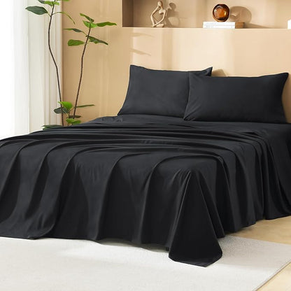 Litanika Black Queen Size Comforter Set with Sheets - 7 Pieces Bed in a Bag Queen Tufted Complete Bedding Sets with Comforter, Sheets, Pillowcases & Shams