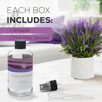 Aroma Country Lavender Fields Diffuser Oil - Luxury Essential Oils for Diffuser Refill & Air Freshener Room Spray - Long-Lasting & Natural Home Fragrance, Scented Oil for Diffusers (8.5 Fl. oz)
