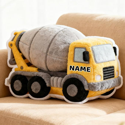 Custom Cement Tanker Shaped Pillow Personalized Double-Sided Printed Cute Pillow Customized Christmas Party Commemorative Gift Sofa Decorative for Boys and Girls 8-32in