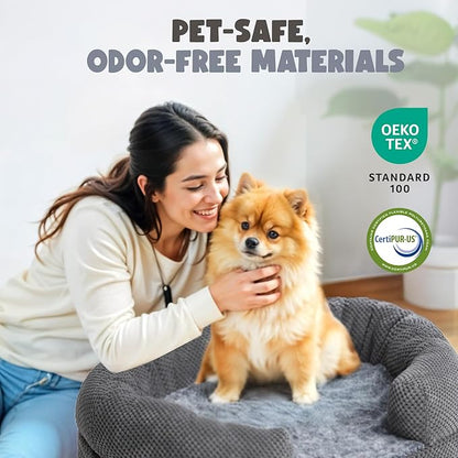 Arthritis Dog Bed, Orthopedic Dog Bed with Memory Foam, Extra Spacious Pet Bed with Supportive Sides, Removable Washable Cover, Designed for Senior Dogs Comfort Better Sleep and Joint Support