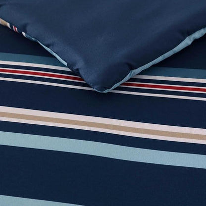 Nautica - King Comforter Set, Ultra Soft Bedding with a Woven Textured Feel, Medium Weight for Year Round Comfort, 5 Piece Bed Set with Matching Pillowcases & Bonus Throw Pillows (Colton Blue)