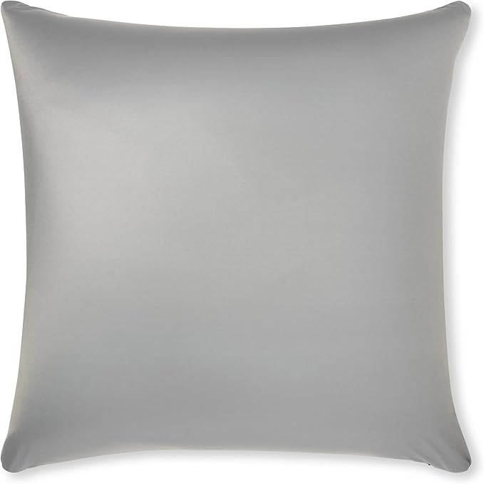 PILLOWY 18" x 18" Throw Pillow - Light Grey: 1 PCS Luxurious Premium Microbead Pillow with 85/15 Nylon/Spandex Fabric. Forever Fluffy, Outstanding Beauty & Support. Silky, Soft & Beyond Comfortable