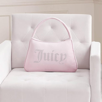 Juicy Couture Purse Shaped 10" x 16" Decorative Pillow, Light Pink