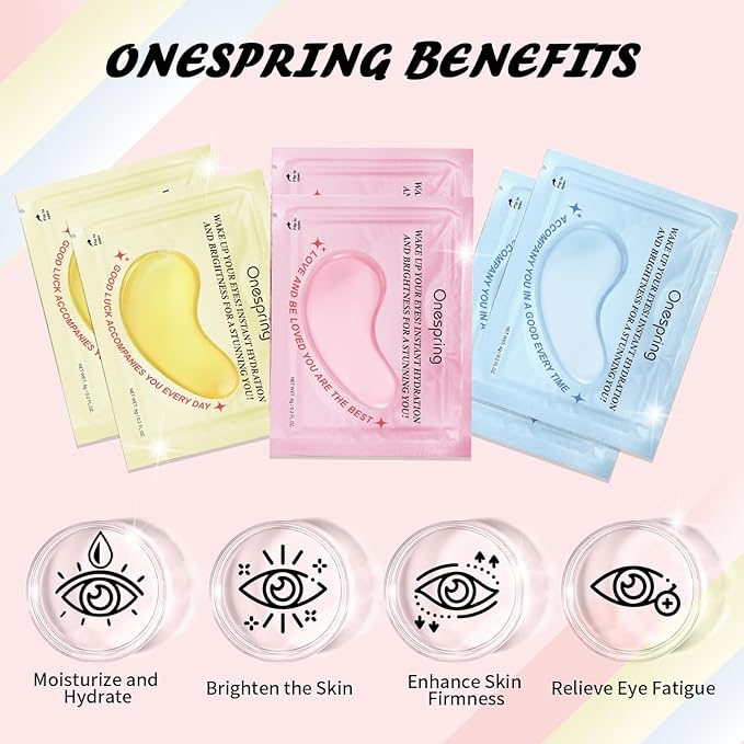 Eye Masks (24 Pairs) - Gifts for Her - Caffeine, 24K Gold and Retinol Under Eye Patches for Puffy Eyes, Dark Circles & Fine Lines, Bachelorette Party Favors, Birthday, Valentine's Day Gift