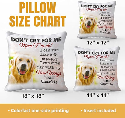 Pawfect House Personalized Dog Pillow (Insert Included) I Can Run Like a Puppy, Dog Memorial Gifts for Loss of Dog, Christmas Sympathy Gift for Pet Lovers, Pet Loss Gifts, Dog Remembrance Gift