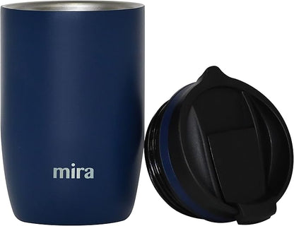 MIRA 12 oz Travel Coffee Mug - Insulated Stainless Steel Tumbler with Screw Lid - Admiral Blue